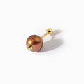Studded Pearl Teardrop Barbell L+M Brown