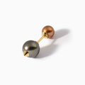 Studded Pearl Barbell L+S Black Brown
