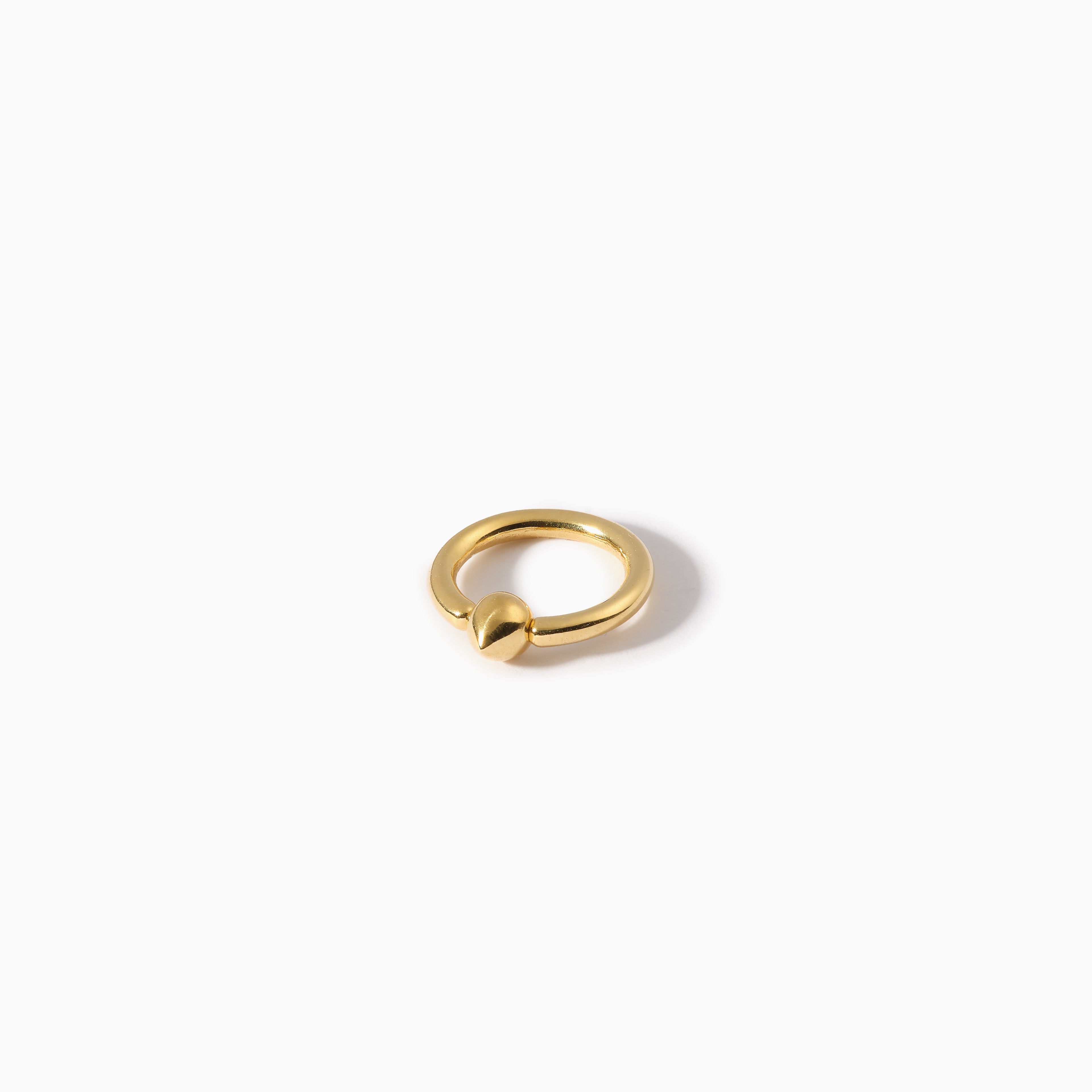 Teardrop Captive Ring 14G S YG