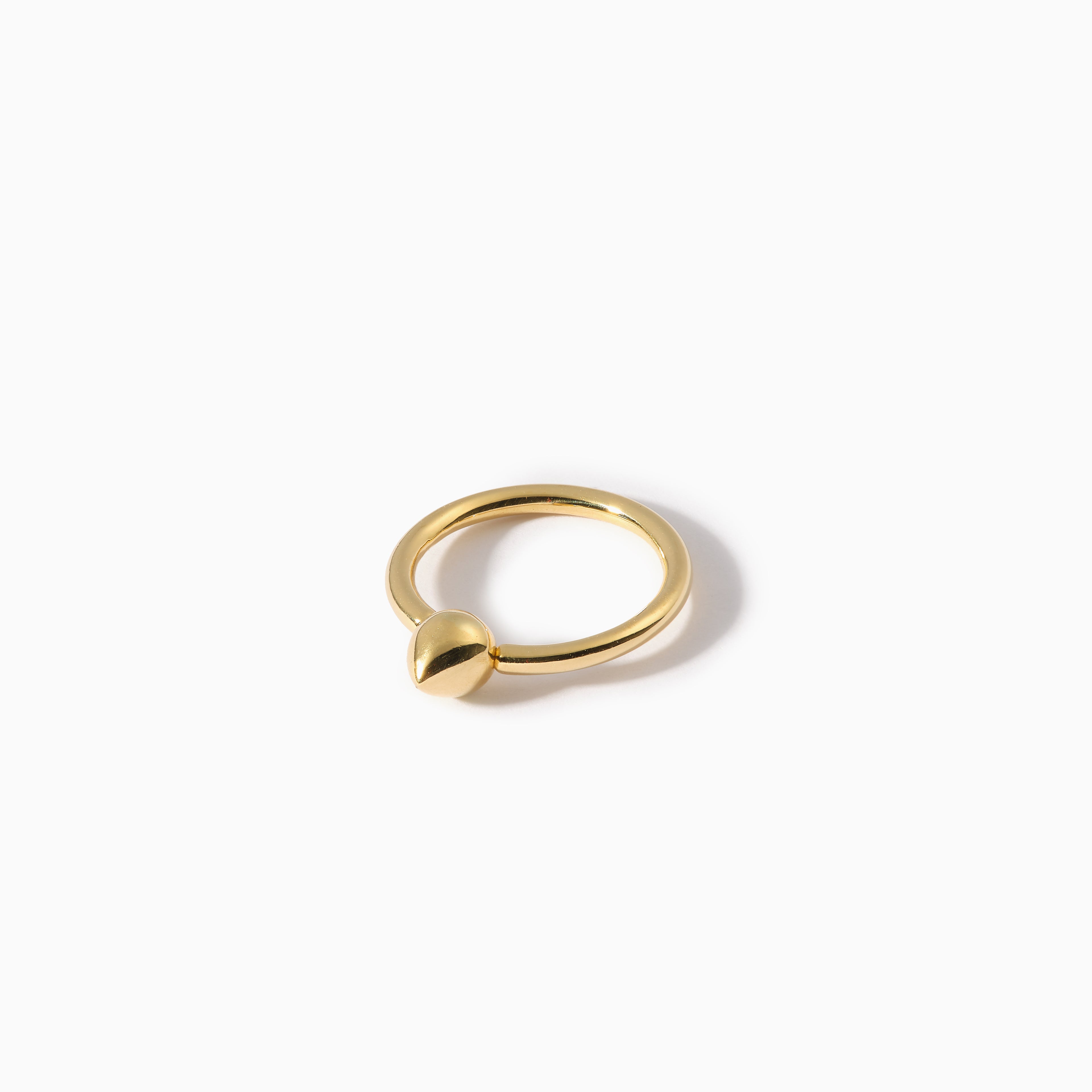 Teardrop Captive Ring 14G L YG